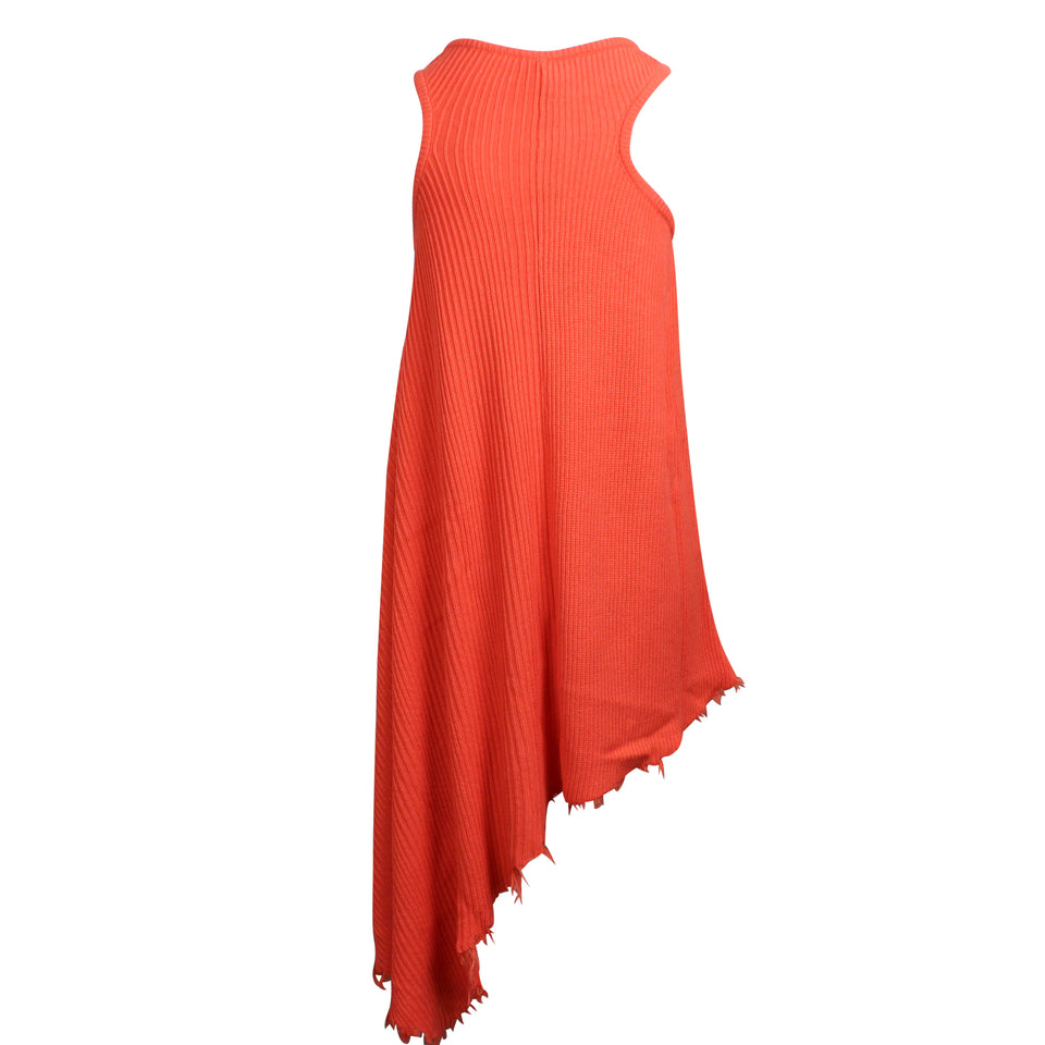 Orange Ribbed Dress