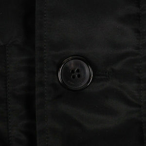 Women's Belted Parka Long Coat - Black