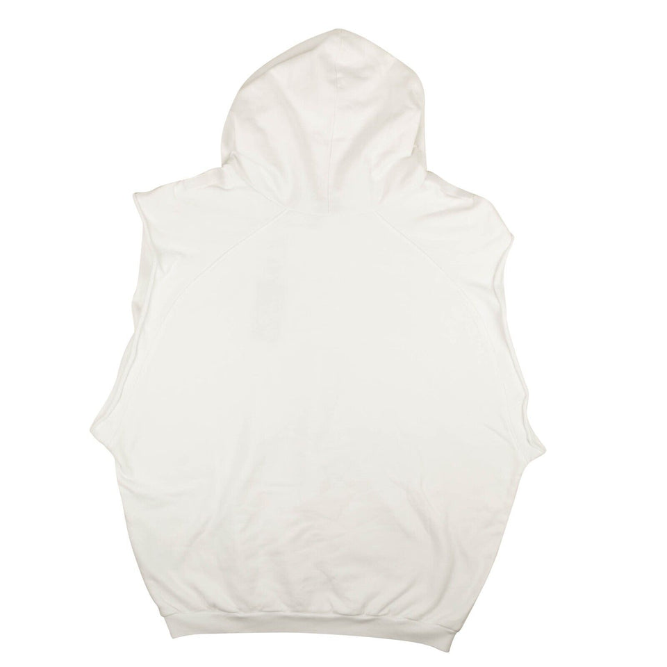 White Oversized Sleeveless Hoodie Sweatshirt
