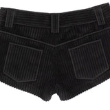 Women's Black Corduroy Short Shorts