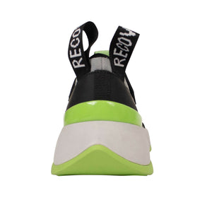 Gray And Neon Green Recovery Sneakers