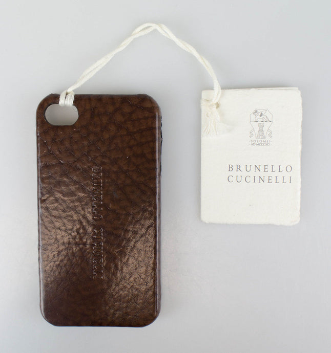 Brown Pebbled Leather Iphone Case