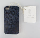 Brunello Cucinelli Pebbled Leather Iphone Case - Brown