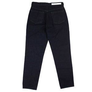 Women's Blue Denim Five Pocket Cropped Jeans