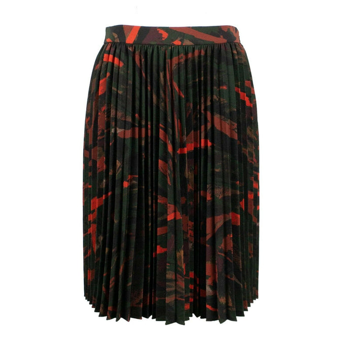 BALENCIAGA Women's Maroon Abstrait Graphique Crepe Tech Skirt