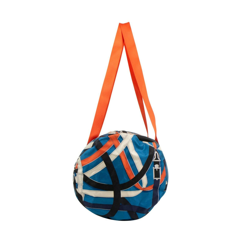 Orange And Blue 'Cavalcadour' Airsilk Duffel 38 Travel Bag