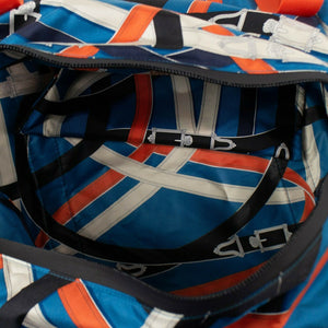 Orange And Blue 'Cavalcadour' Airsilk Duffel 38 Travel Bag