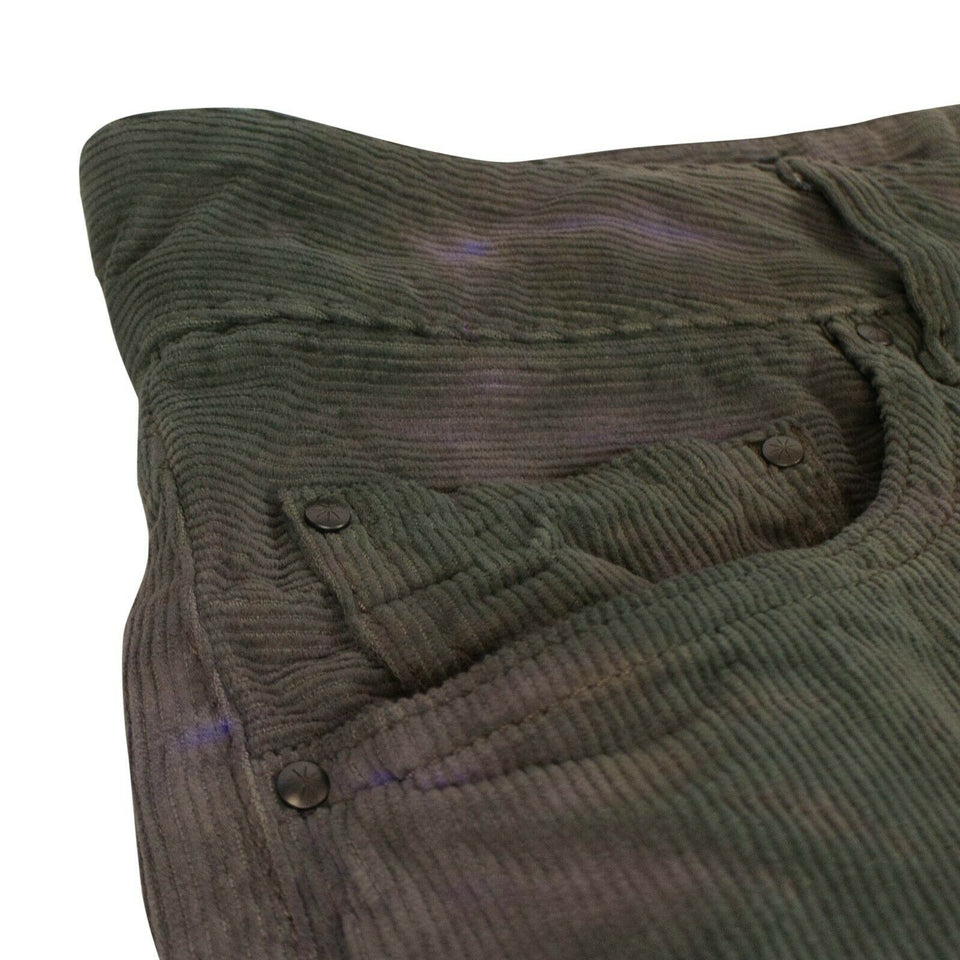 Gray And Purple Denim Corduroy 'Tie-Dye' Pants
