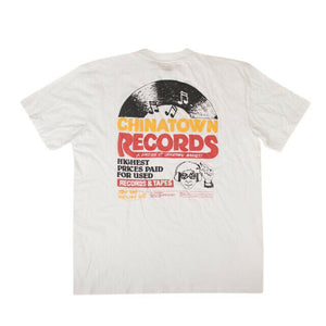 White Cotton 'Records' T-Shirt