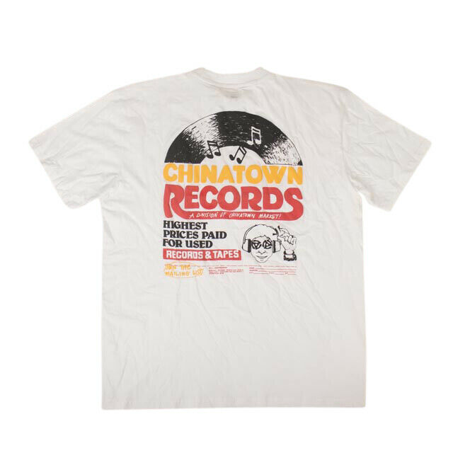 White Cotton 'Records' T-Shirt