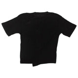 Black Silk Pintuck T-Shirt