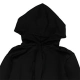 Black Ribbed Hooded Bodysuit