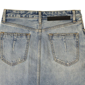 Denim Zip-Pocket Mini Skirt