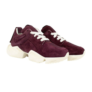 Purple Suede Cut Out Sneakers
