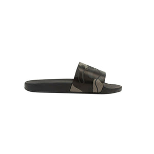 Men's Black Camouflage Rubber Slides