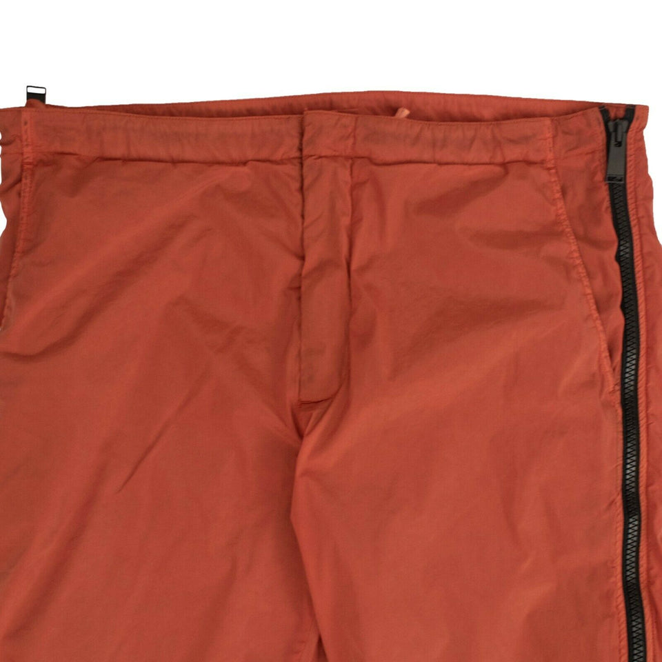 Orange Side Zipper Pants