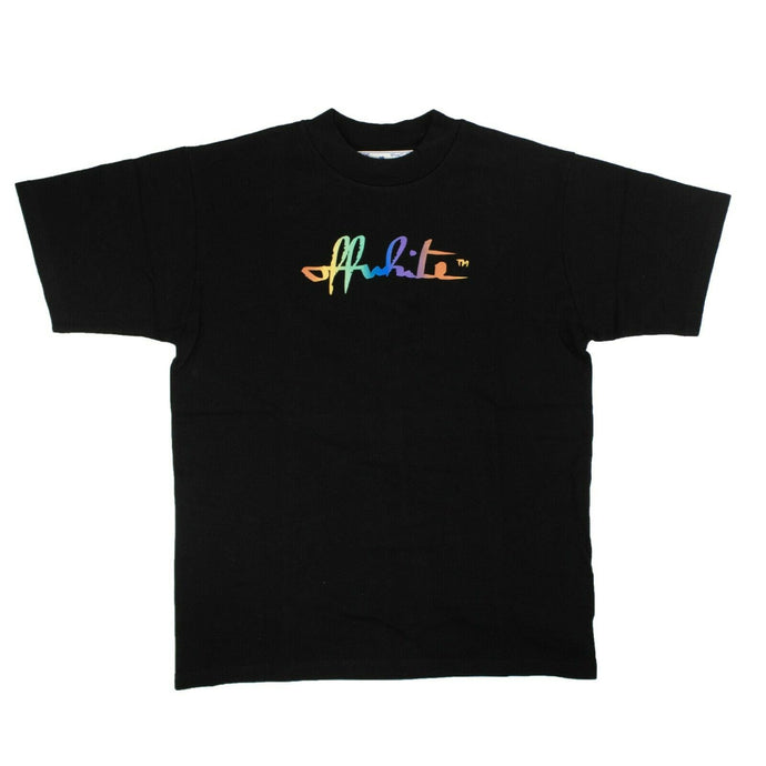 Black Rainbow Script Logo T-Shirt