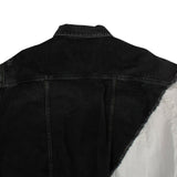 Black Distressed Hybrid Denim Jacket