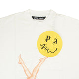 White Short Sleeve Juggler Smiley T-Shirt