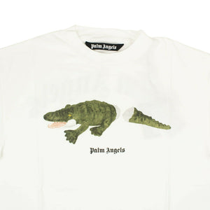 White Short Sleeve Alligator T-Shirt