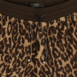 Men's Leopard Print Fleece Shorts