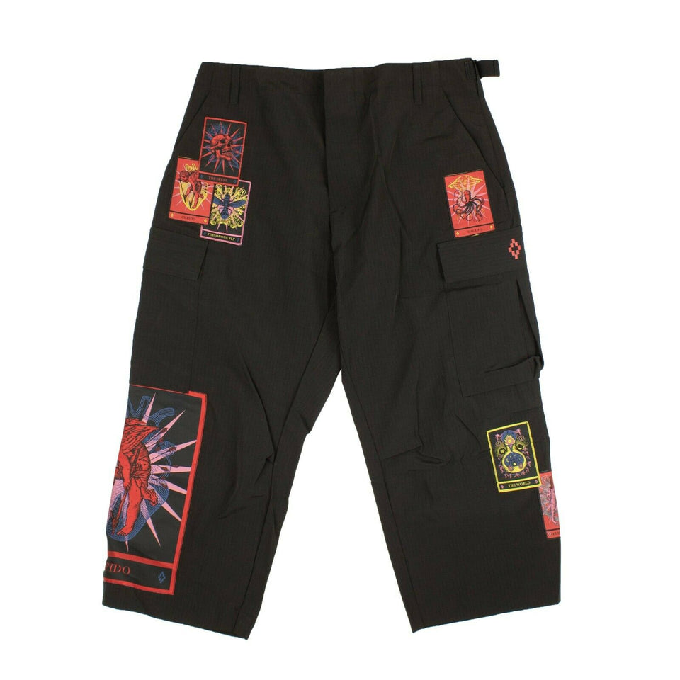 Black Multicolor Graphic Pants
