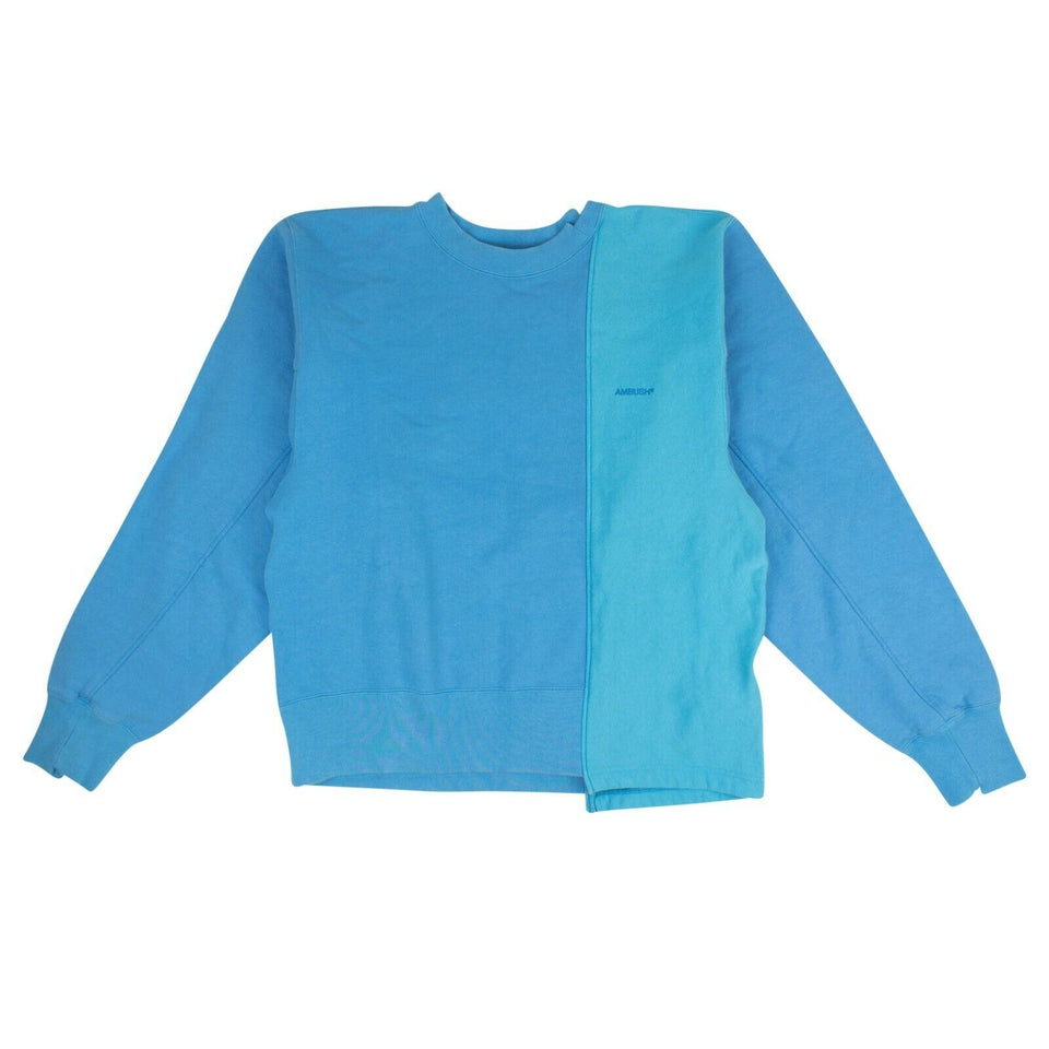 Mix Blue Pullover Sweatshirt