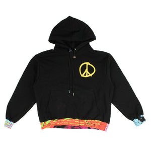 Black Yellow Peace Sign Hoodie