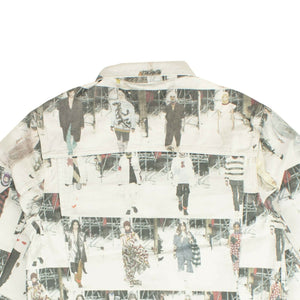 White Photo Print Denim Jacket