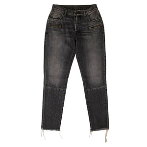 Women's Black Zipped Pockets Jeans
