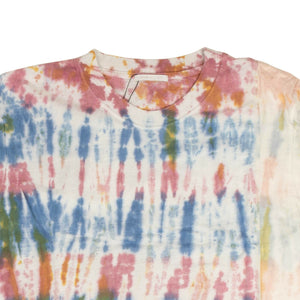 White Reconstructed Tie Dye Long Sleeve T-Shirt