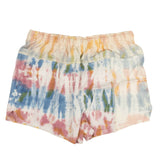 White Reconstructed Tie Dye Shorts
