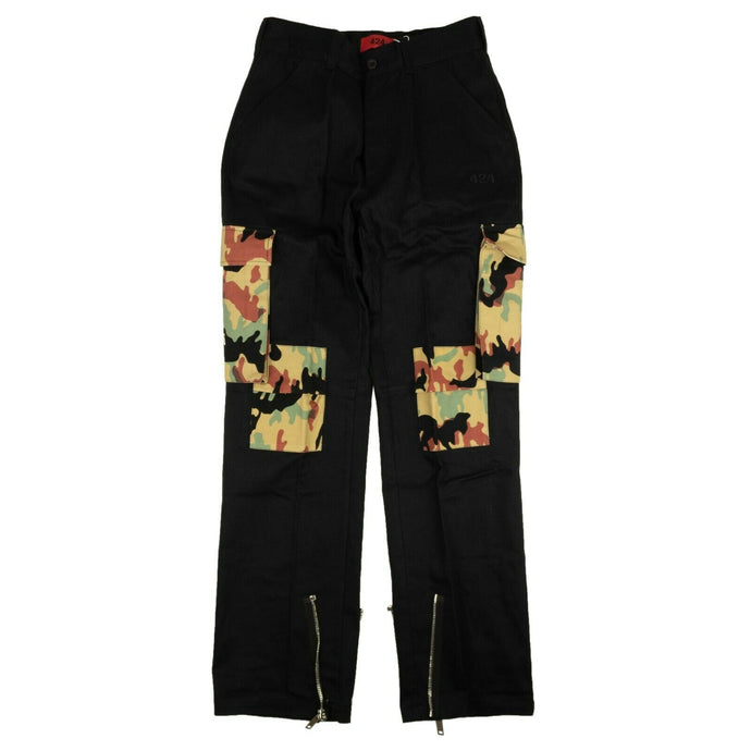Black Brown  And Green Camo Cargo Pants