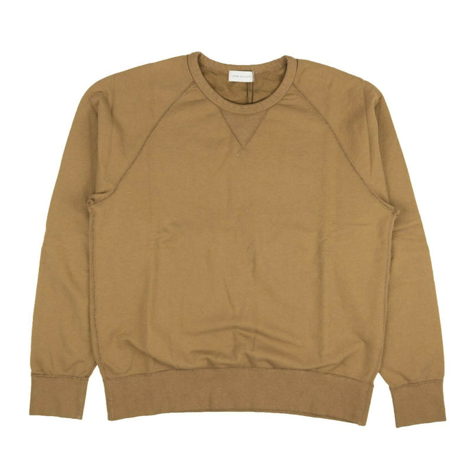 Tan Pullover Long Sleeve Crewneck Sweatshirt