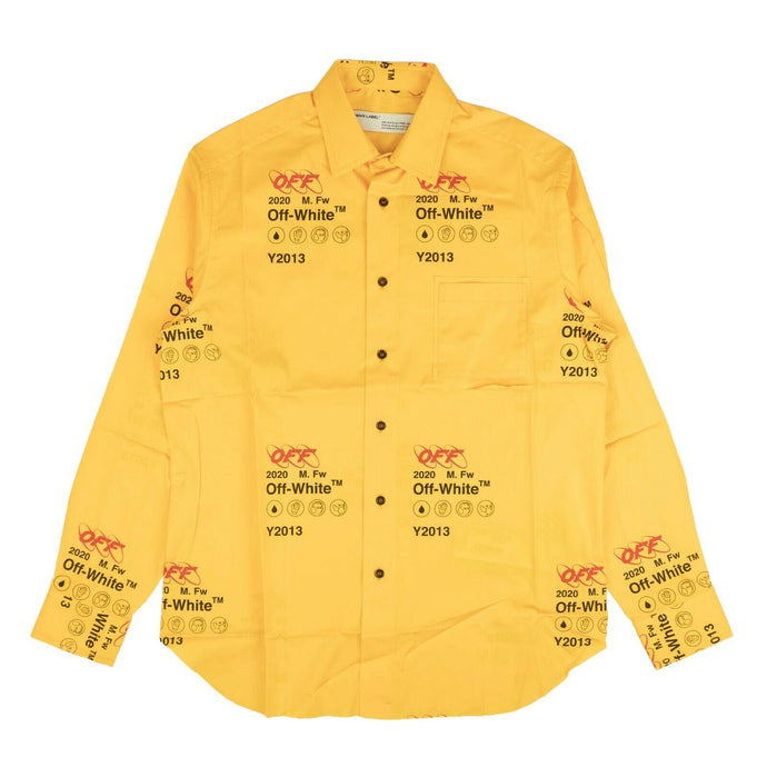 Yellow Industrial Print Shirt