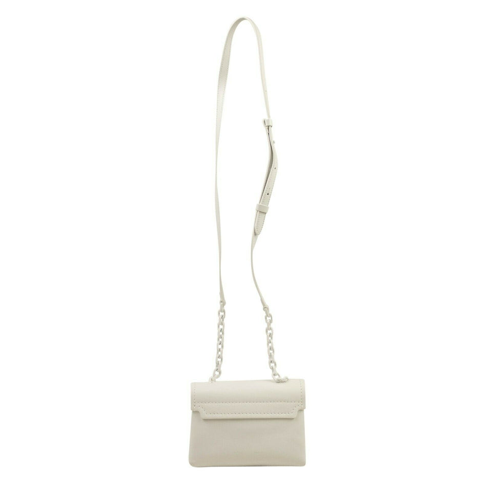 White Diag Embossed Small Bag