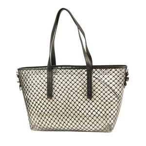 Black And Clear PVC Net Tote Bag