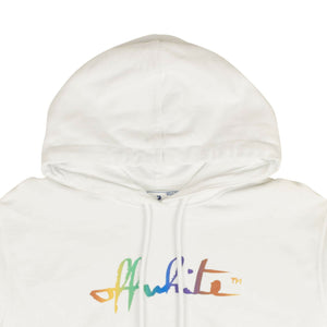 White Rainbow Logo Hoodie