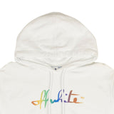 White Rainbow Logo Hoodie