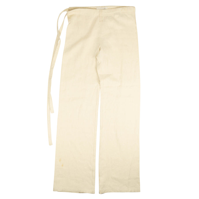 A Plan Application Hemp Tie Belt Pants - White
