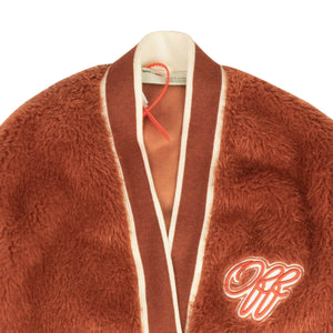 Orange Fur Logo Cardigan Jacket