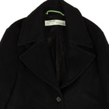 Black Beaded Logo Long Coat