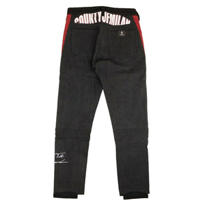 Black, Red White Graphic Jeans