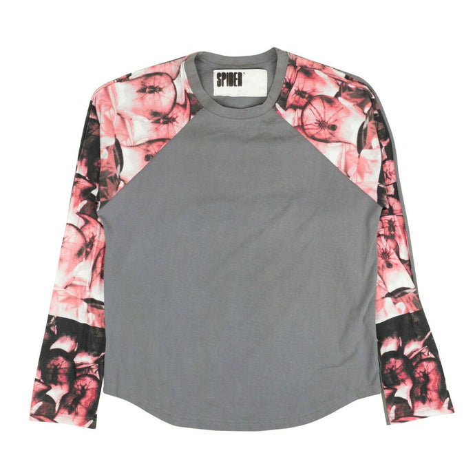Gray And Pink Logo Long Sleeve T-Shirt