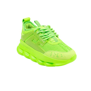 Green Chain Reaction Lace Up Sneakers