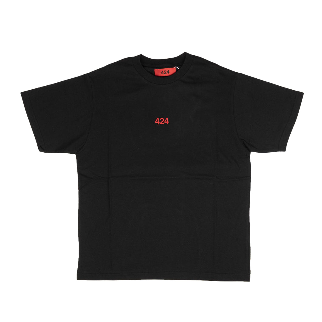 Black Logo Cotton Short Sleeve T-Shirt