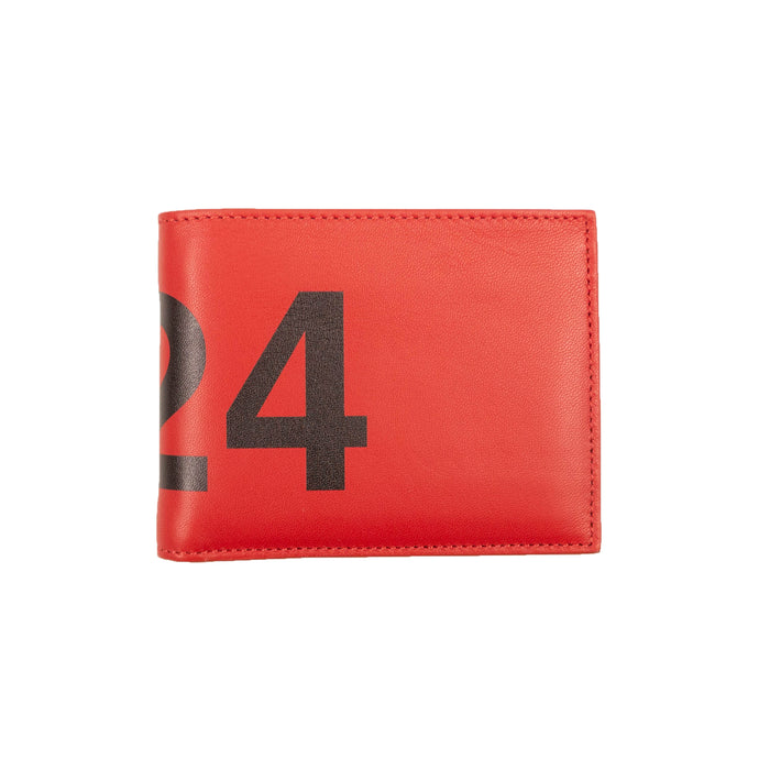 Red Leather Logo Wallet