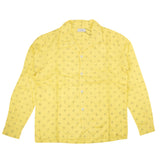 Long Sleeve Yellow Pattern Button Down Shirt