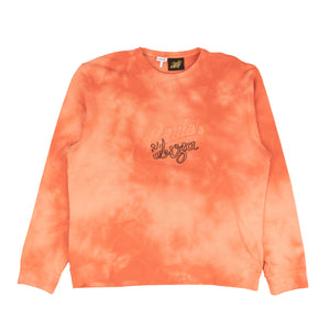 Burnt Orange Logo Tie Dye Crewneck Sweatshirt