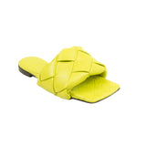 Kiwi Yellow Woven Lido Flat Sandals
